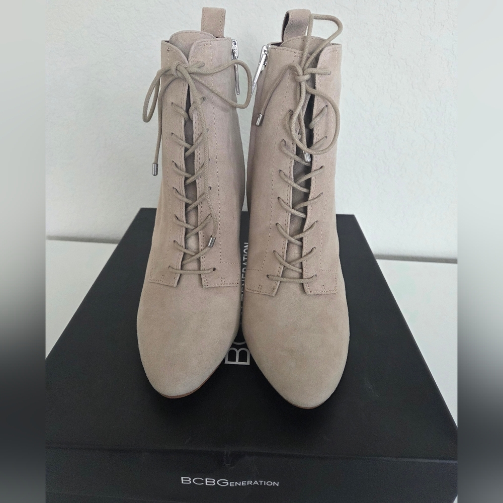 BCBGeneration Suede Lace Up Booties